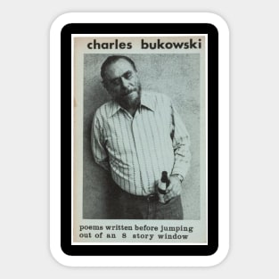 Bukowski  Book Portrait Original Sticker